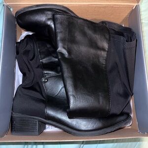 Women's Black Faux Leather Boots